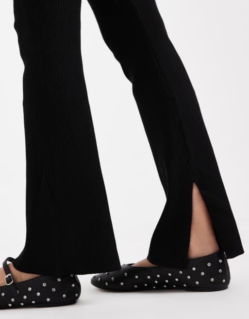Mango Teen flared leggings in black , 3 of 5