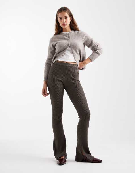 Mango Teen flared leggings in brown - view 1
