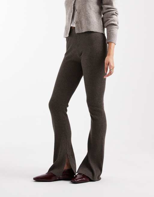 Mango Teen flared leggings in brown, 2 of 5