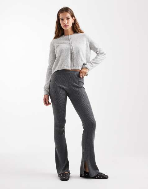 Mango Teen flared leggings in gray - view 1
