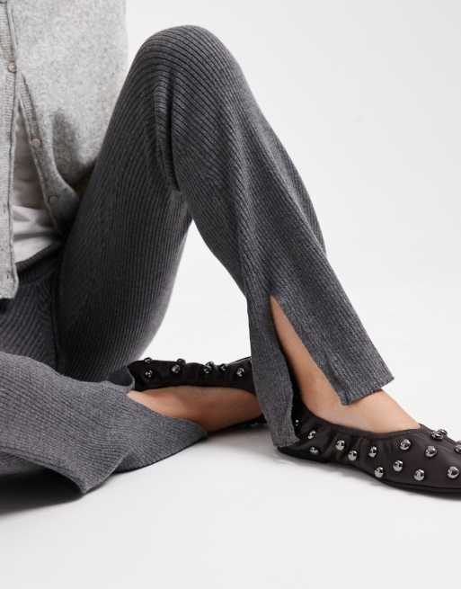 Mango Teen flared leggings in gray , 2 of 5