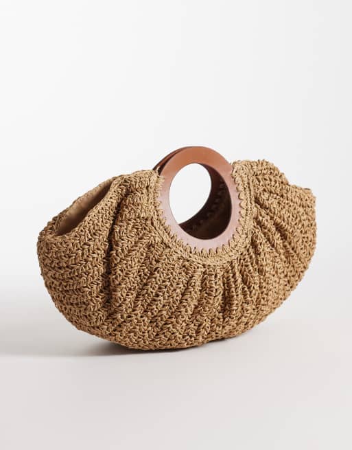 Mango – Teen – Geflochtene Henkeltasche in Braun, 4 von 4