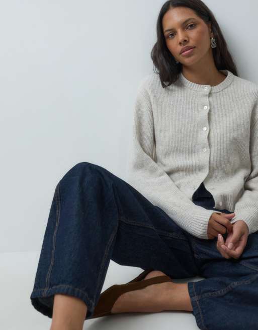 Mango Teen gilet en maille à col rond crème, 2 de 4