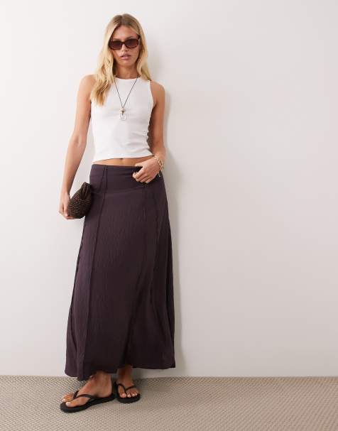 Mango Teen gonna maxi marrone scuro - view 1