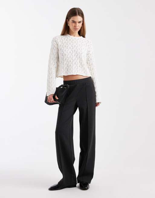 Mango – Teen – Häkelpullover aus Baumwollmix in Cremeweiß, 3 von 4