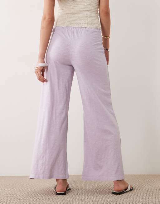 Mango – Teen – Hose in Flieder mit Bindegürtel, 4 von 5