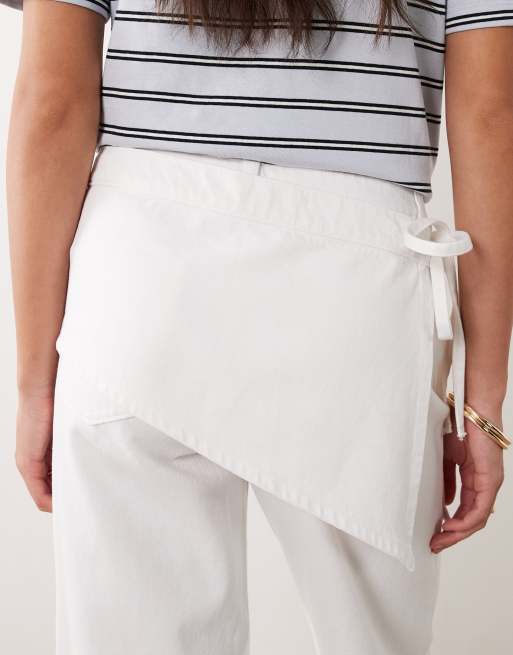 Mango - Teen - Hvide jeans med brede ben og tørklædedetalje, 4 af 5
