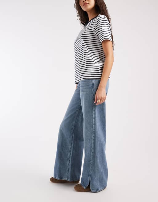 Mango - Teen - Jeans dritti azzurri con spacco sul fondo, 2 di 5