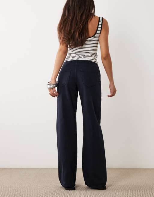 Mango Teen jeans med lige ben og bindebælte i indigo, 3 af 5