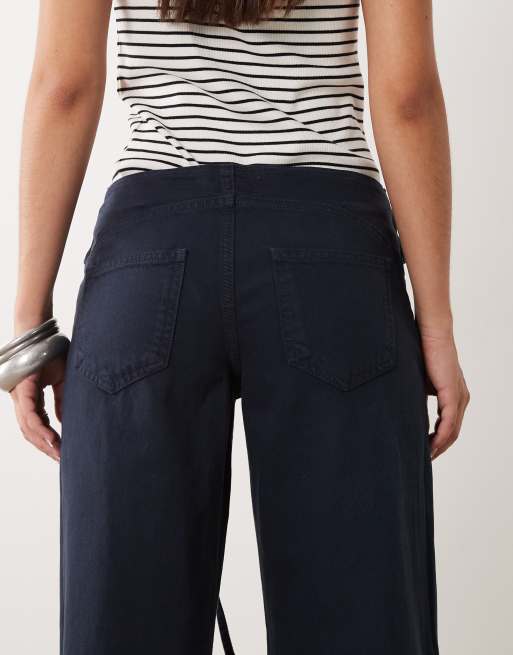 Mango Teen jeans med lige ben og bindebælte i indigo, 5 af 5