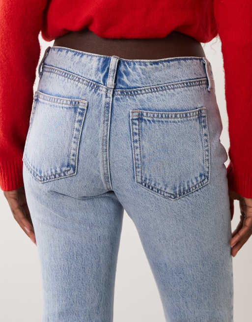 Mango Teen jeans med svaj i lyseblå vask, 4 af 5