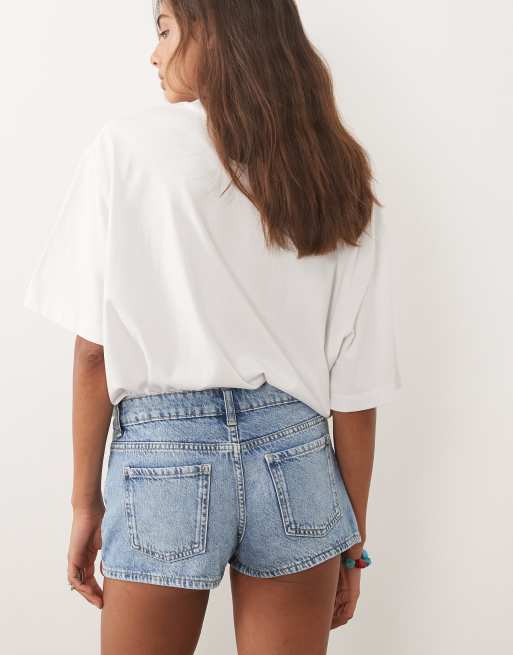 Mango – Teen – Jeansshorts in Mittelblau mit überkreuztem Bund, 5 von 5