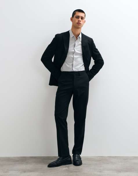 Mango Teen Jorge tailored straight trouser set in black - view 1