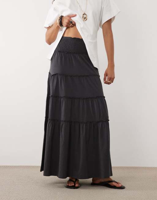 Mango Teen - Jupe longue texturée - Anthracite, 2 de 5