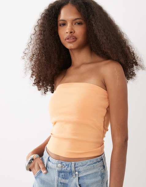 Mango – Teen – Kakifärgad topp med bara axlar - view 1
