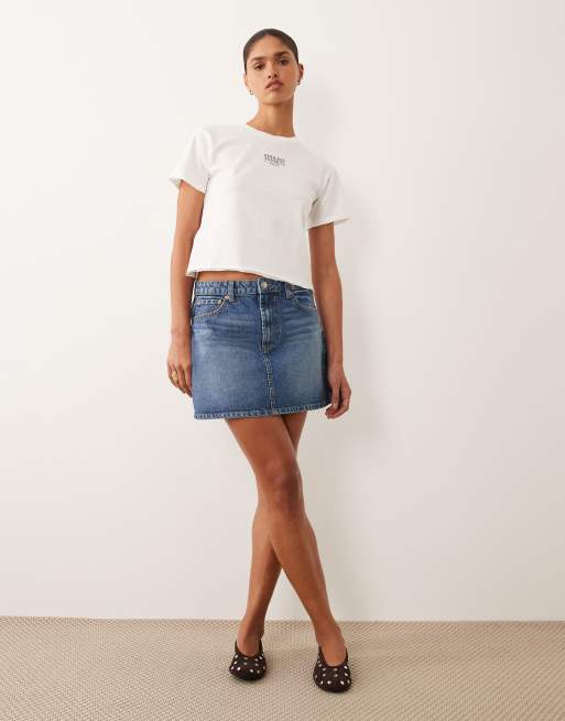 Mango – Teen – Knapp geschnittenes T-Shirt in Weiß mit Grafik, 2 von 4
