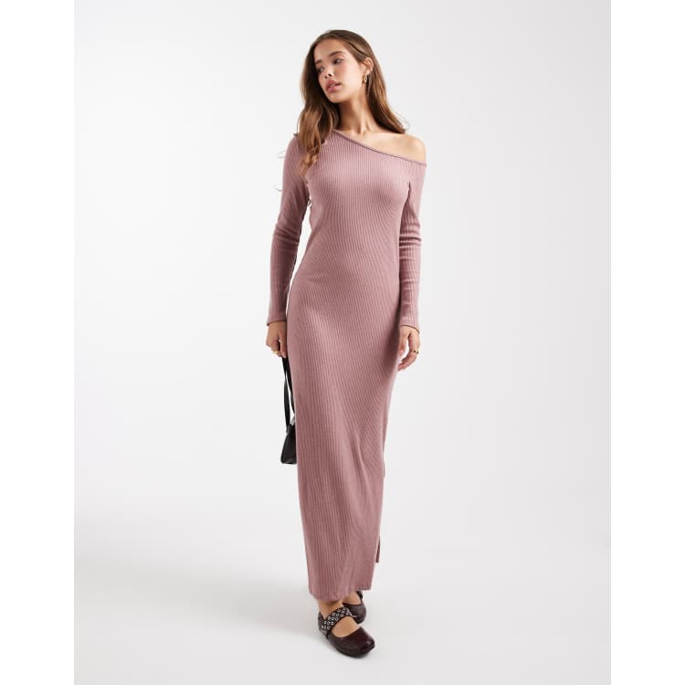 mango pink knit dress Teen - Long with cut-out - XXS Pleated dress