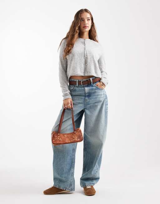Mango Teen knitted cardigan in grey , 2 of 4