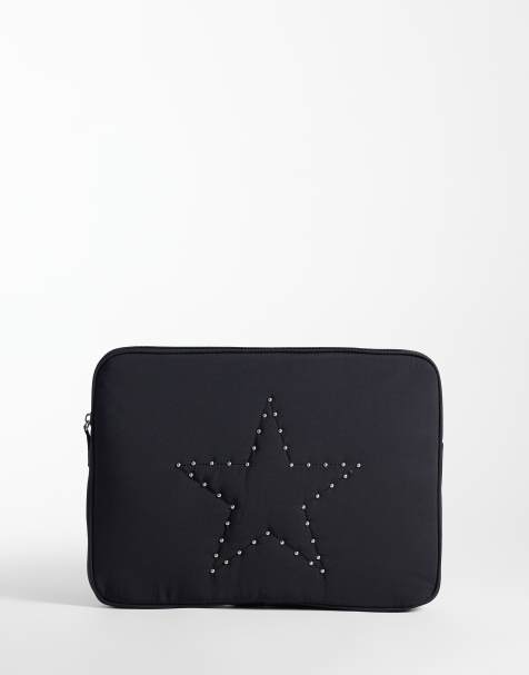 Mango Teen laptop case with star detail in black - view 1