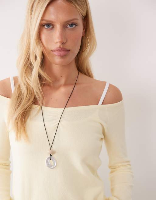 Mango Teen lightweight knitted top in pastel yellow, 3 of 4