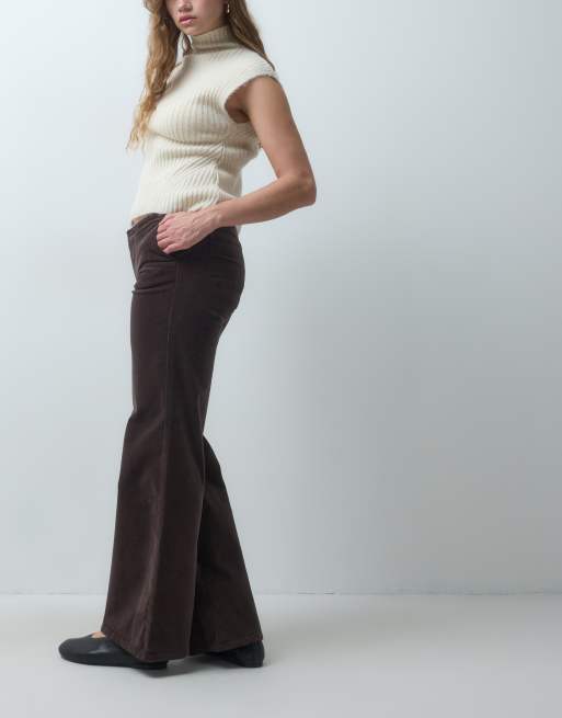 Mango Teen low rise cord straight jean in chocolate, 2 of 5