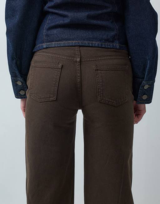Mango Teen low rise straight jean in brown, 5 of 5