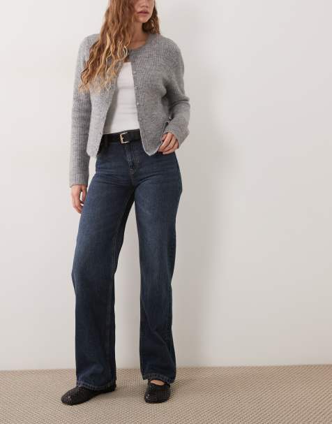 Mango Teen low rise straight jean in dark blue - view 1
