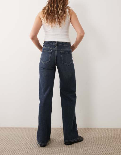 Mango Teen low rise straight jean in dark blue, 3 of 5