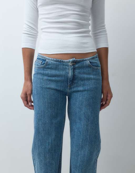 Mango Teen low rise straight jean in light blue, 4 of 5