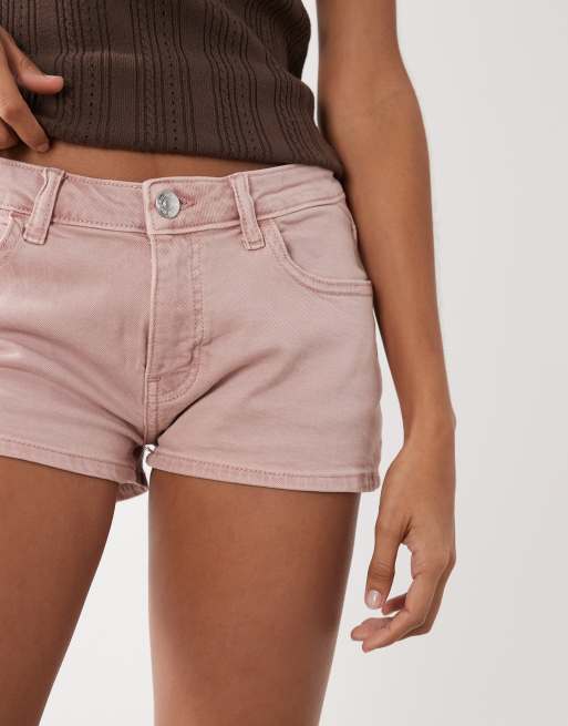Mango Teen – Mini-Jeansshorts in Pastellrosa, 3 von 5