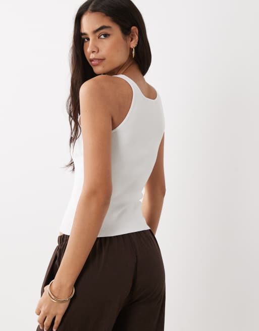 Mango - Teen - Mouwloze top met geknoopt detail in wit, 4 van 4