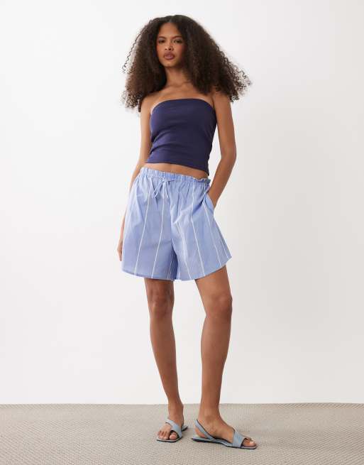 Mango Teen off shoulder top in navy, 3 of 4
