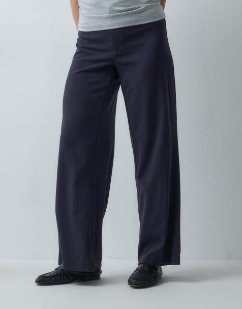 Mango Teen pantalon droit ajusté bleu marine - view 1
