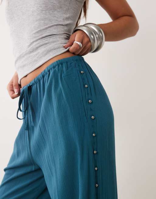 Mango Teen - Pantalon ornementé - Bleu, 4 de 5
