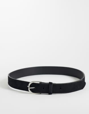 Mango Teen Pony Hair Belt In Black