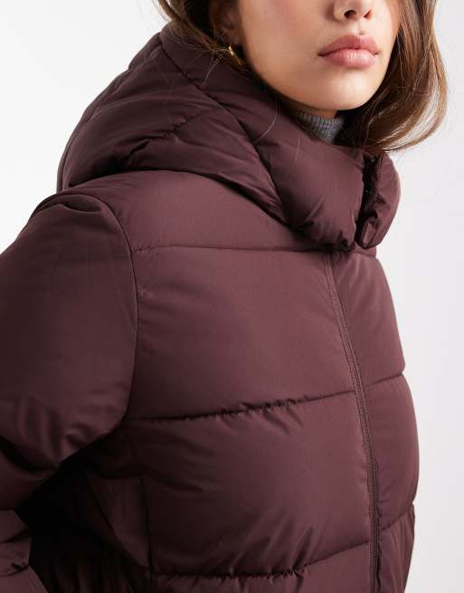 Mango Teen puffer coat in fig , 3 of 4