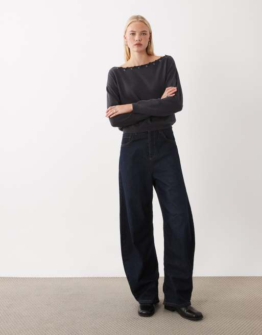 Mango Teen pull à épaules dénudées avec détails clous gris, 2 de 4