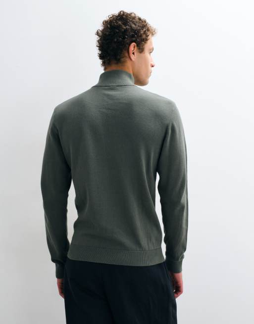 Mango - Teen - Pull en maille à col zippé - Vert, 4 de 5