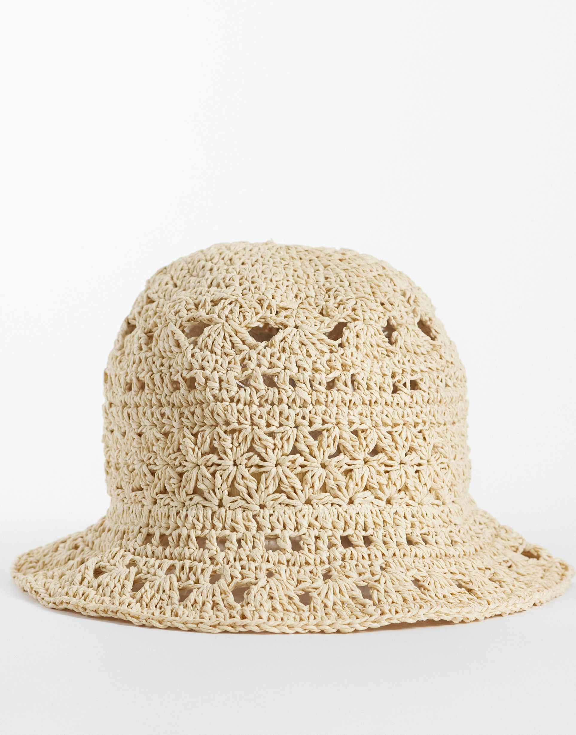mango teen raffia sun hat in beige