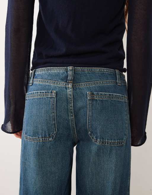 Mango Teen raka jeans i mörkblått, 4 av 5