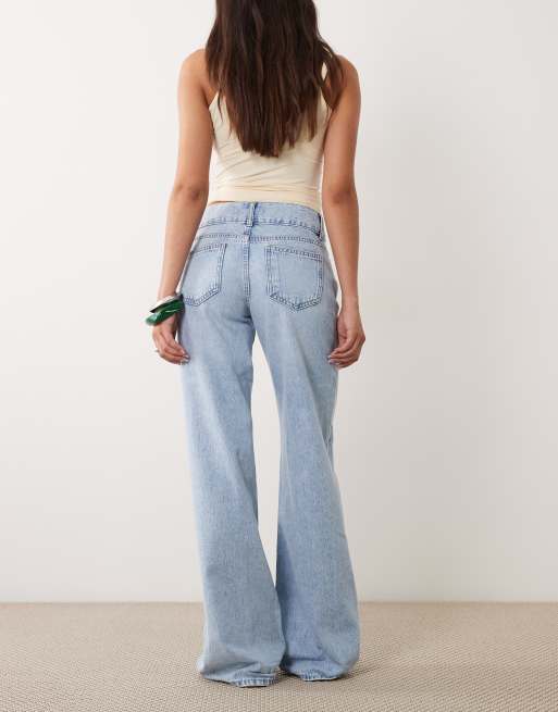 Mango Teen raka jeans i stentvättad tvätt, 3 av 5