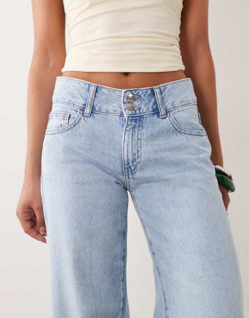 Mango Teen raka jeans i stentvättad tvätt, 4 av 5