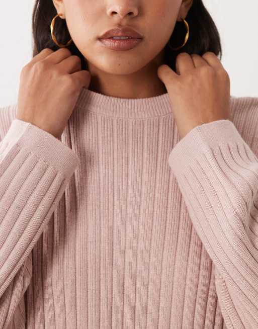 Mango Teen ribbed sweater in pastel pink, 2 of 4