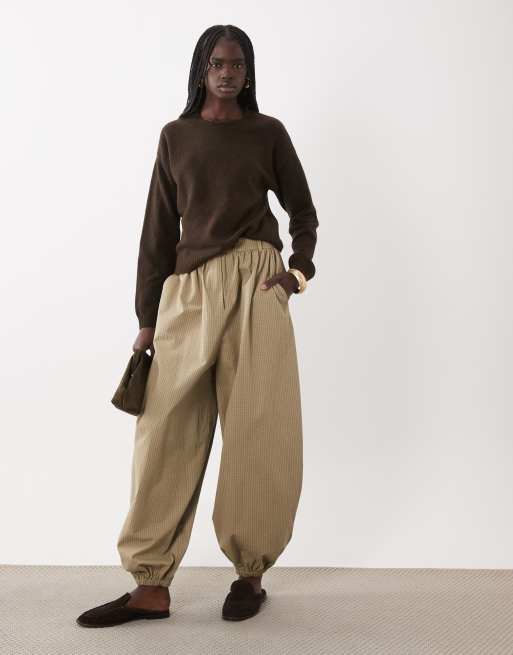Mango Teen round neck knitted jumper in brown, 3 of 4