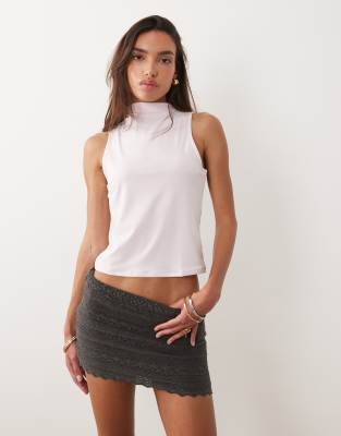 Mango Teen ruffle lace mini skirt in brown brown 9590₽