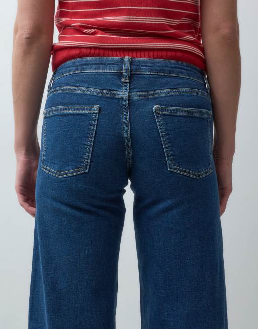 Mango Teen seam front straight jean in dark blue, 5 of 5