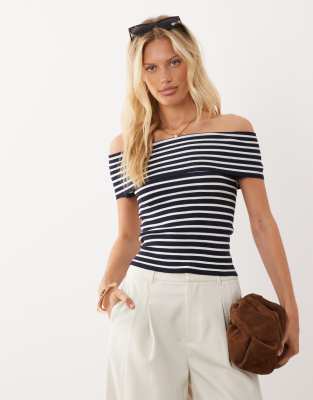 Mango Teen Short Sleeve Top In Blue