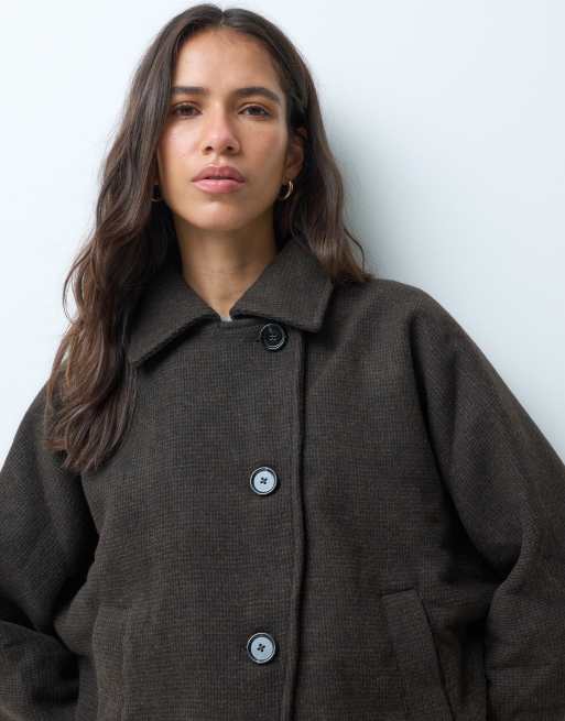 Mango Teen short trench in chocolate, 2 of 4