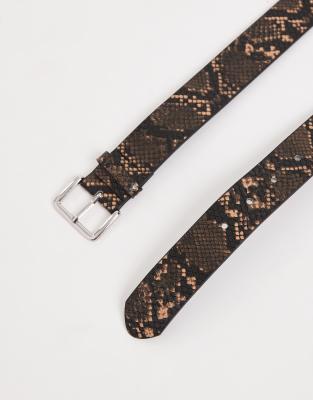 Mango Teen Skinny Belt In Multi