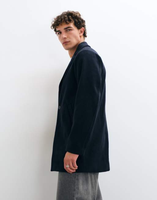 Mango Teen skræddersyet frakke i navy, 4 af 5